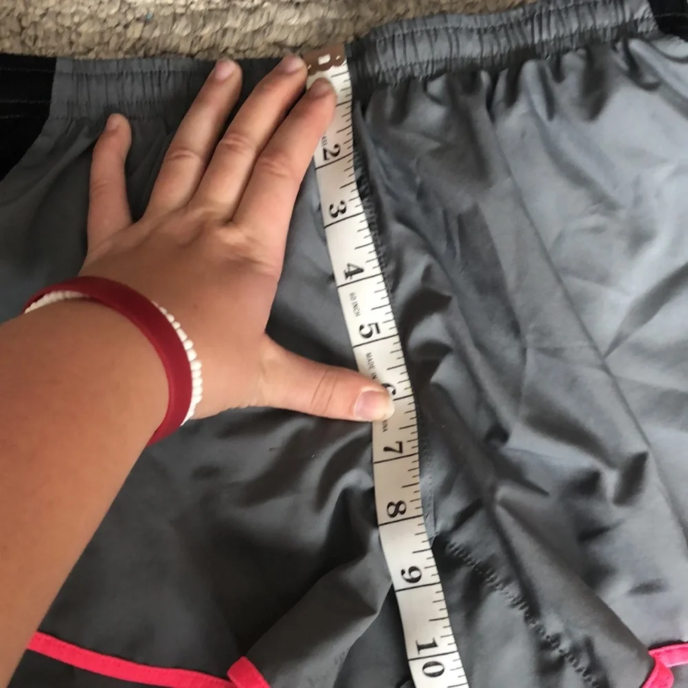 Grey with pink seams Nike DriFit athletic shorts - Picture 6 of 6